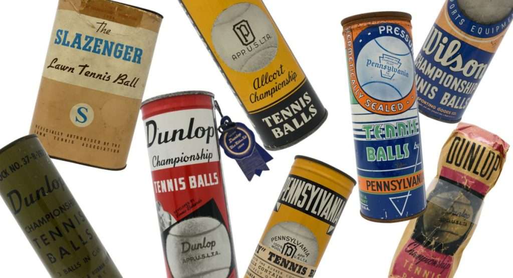 vintage tennis balls cans